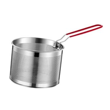 Imagem de Gralara Cesta de fritadeira de aço inoxidável, cesta de fritura de cozinha, malha de arame, utensílios de mesa multiuso, escorredor de alimentos para batatas