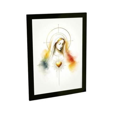 Imagem de Quadro Decorativo Nossa Senhora Ilustração Degrade Decoração Poster Quarto Sala