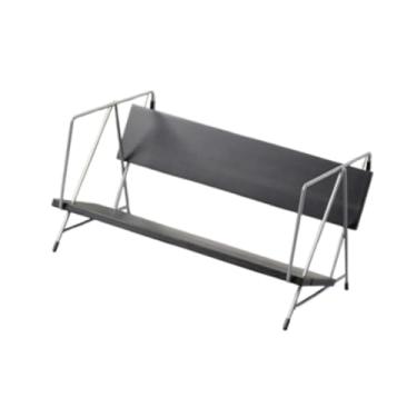 Imagem de IEUDNS Estante de mesa, organizador de mesa, enfeite, porta-revistas, suporte para discos de, suporte para escritório, quarto, dormitório, itens, Preto