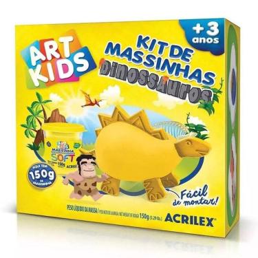 Imagem de Kit Massinha de Modelar Art Kids Dinossauro 150g 40051 - Acrilex