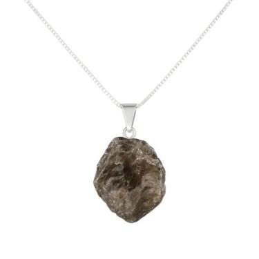 Imagem de Colar Natura Quartzo Fumê - Cristal Natural, Prata 925