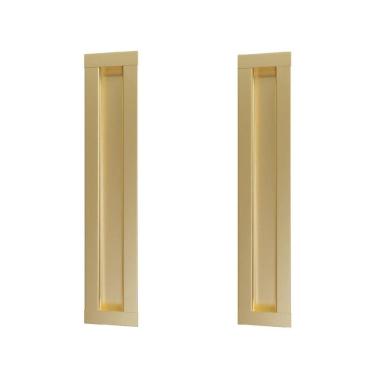 Imagem de Kit 2 Puxador Concha Celleno Dourado Matte Fosco 50 Cm Il255