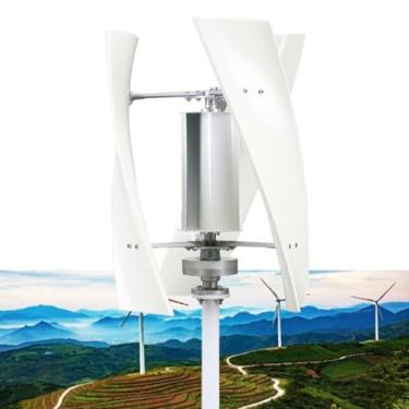 Imagem de AISINILALAO Gerador de Energia Eólica 6000W, Baixo Ruído 12V 48V 24V 220V Alternador de Turbina Eólica de Energia Livre com Controlador MPPT para Sistema Híbrido Solar,12v