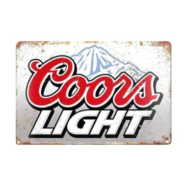 Imagem de Ice Cold Cours Light Beer man caverna Vintage Metal Bar Sinais Placa de lata 30 x 20 cm
