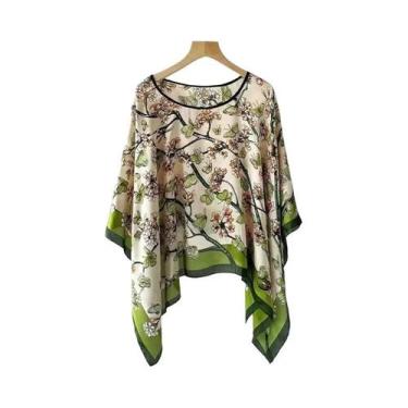 Imagem de Blusa Solta De Chiffon Com Estampa Sexy Para Praia De Verão Feminina, 