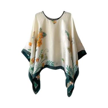 Imagem de Blusa Solta De Chiffon Com Estampa Sexy Para Praia De Verão Feminina, 