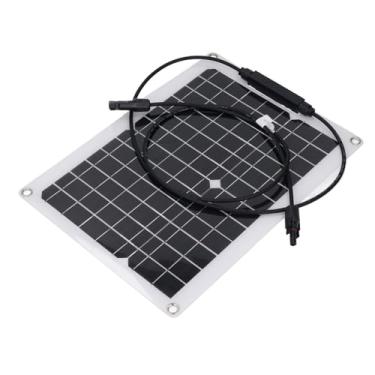 Imagem de Eujgoov Kit de Painel Solar Pequeno 15W Painel Solar Flexível, de Silício Monocristalino Leve Com Suporte Ao Controlador de 18V para Acampamento de RV, Carregamento de Bateria de 12V, Compacto e