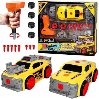 Imagem de Kit Mini Mecânico Custom Car com Carrinho de Montar com Chave Elétrica
