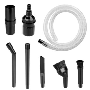 Imagem de 7 peças de acessórios de micro vácuo, acessório de aspirador de pó universal para secadora kit de ferramentas de fixação de aspirador de pó, mini escova de limpeza a vácuo, acessório de teclado