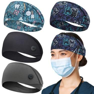 Imagem de Bandanas ABAMERICA com botão para máscara, elástico antiderrapante