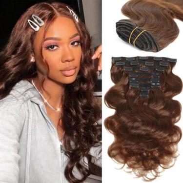 Imagem de Extensões de cabelo Clip In LUMIERE Medium Brown Body Wave