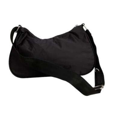 Imagem de Bolsa Transversal Feminina, Alça Grossa Ajustável, Casual Festa, 30 x 15 x 10 cm (Preto)