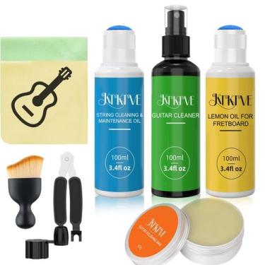 Imagem de Kit de limpeza de guitarra KTKTVE, pacote com 8, aplicador de esponja