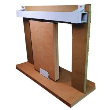 Imagem de Kit p/ Porta Correr Trilho Alumínio 35x35 3,50m Branco - RDA-4 - KT-74