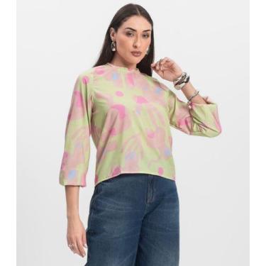 Imagem de Blusa Manga Longa Infinita Cor Verde, M, Verde