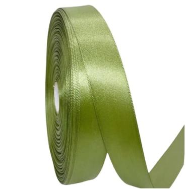 Imagem de AEVORA Fita de cetim dupla face de 9,5 cm, fita de embrulho de presente 50 metros para buquês de flores, embrulho de artesanato de Natal, faixas de cabelo, costura de casamento (verde exército 153)