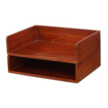 Imagem de YsXoWiui Bandejas de mesa para cartas Organizador de arquivos de mesa empilhável Armazenamento versátil e eficiente Prateleira de armazenamento de documentos