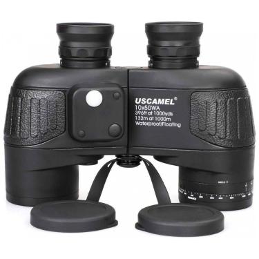 Imagem de Binóculos Marinho 10x50 para Adultos à Prova dágua com Bússola Telêmetro e Lente à Prova de Nevoeiro, USCAMEL, Preto