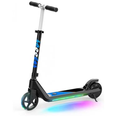 Imagem de Patinete Elétrico para Crianças de 6 a 10 anos com Luzes LED, Peso Max 50kg, LINGTENG, Preto