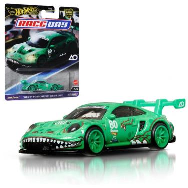 Imagem de Carrinho de Brinquedo Colecionável Hot Wheels Premium Car Culture, Escala 1:64, Porsche 911 GT3 R Die-Cast, Veículo de Corrida com Pneus