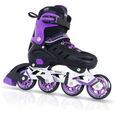 Imagem de Patins Regulável e Ajustável para Crianças e Adultos, Tam BR 40 a 43, Nattork, Roxo