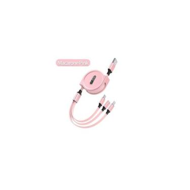 Imagem de Cabo carregador retrátil 3 em 1 llano micro USB, tipo C, Li - Lightbek