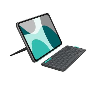 Imagem de Capa com Teclado Logitech Flip Folio para iPad Pro 11" (M4) e iPad Air 11" (M2, M3) (5ª geração - 2024) com suporte ajustável e teclado com fixação magnética, portátil e multidispositivo - Grafite