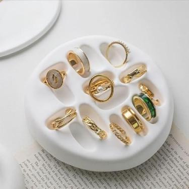 Imagem de Porta-joias | anéis | organizador - bandeja decorativa de concreto