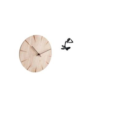 Imagem de Fenteer Relógio de Parede de Madeira com Design Criativo, Relógio Decorativo Silencioso para Restaurante, Escritório, Estátua Abstrata, Coleção de Estatuetas,