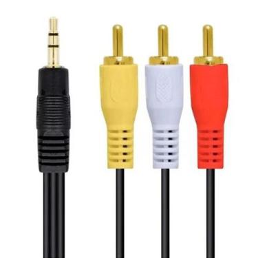 Imagem de Cabo P2 Estéreo X 3 Rca Áudio E Vídeo 1,5 Metros Resistente - New day