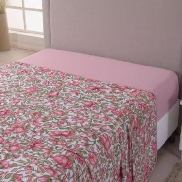 Imagem de Lençol de Cima Casal Malha 100% Algodão Estampado Avulso sem Elástico 