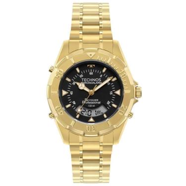 Imagem de Relógio Technos Masculino Ref: Wt2050afn/1p Skydiver Anadigi Dourado
