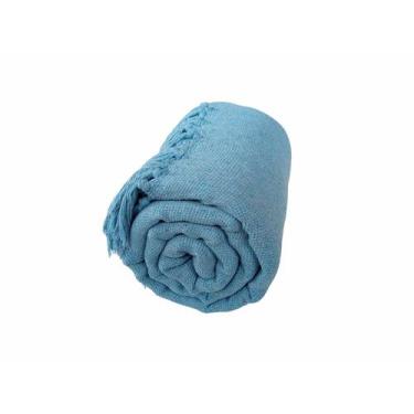 Imagem de Manta de Sofá Grande na cor Azul Bebê Algodão Luxo 2,40 x 1,80 - Dona 