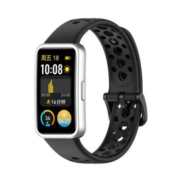 Imagem de Pulseira De Silicone Respirável Para Huawei Band 10 9 8 Acessórios De 