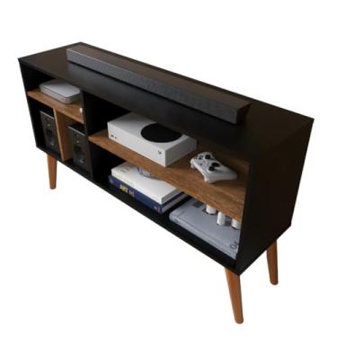 Imagem de Rack Sala de Estar Estante Para Tv Com Prateleiras Multiuso 65 * 108 * 30cm(Preto Nature)