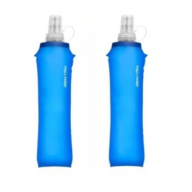 Imagem de Garrafa Plúvel de Silicone Mole 500 ml, Desportiva para Corrida, Outdoor e Viagens(2)