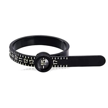 Imagem de Medidor de dedo genuíno testador com lupa tamanho EUA anel de casamento masculino e feminino