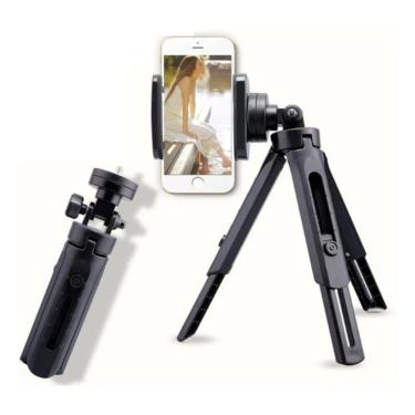 Imagem de Suporte De Mini Tripé De Mesa 360° Ajustável Para Telefones Celulares, Câmeras E Gopro