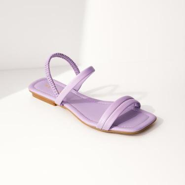 Imagem de Rasteira Sandalia Rasteirinha Calce Fácil - sem marca, Lavanda, 37