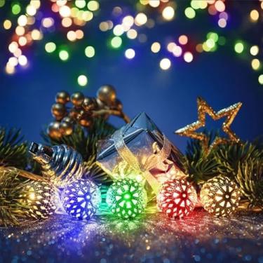 Imagem de Luzes de fadas marroquinas com cordão de globo oco luzes decorativas de LED para quarto, pátio, jardim, Natal, casamento