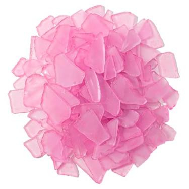 Imagem de Keedolla Vidro marinho caído para artesanato - Peças de vidro marinho fosco plano de 283 g para artesanato DIY, enchimento de vasos, casamentos na praia, aquário e decoração de casa - Rosa
