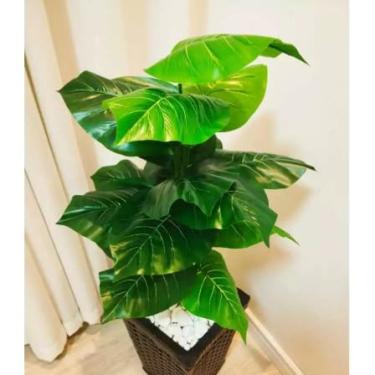 Imagem de Planta Artificial Decorativa 70cm – Árvore Verde com 18 Folhas, Realista para Decoração de Casa, Escritório e Eventos(Comigo Ninguem Pode)