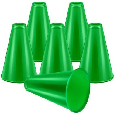 Imagem de Megafone de torcida HSLCGF, 6 peças, megafone de plástico verde, decor