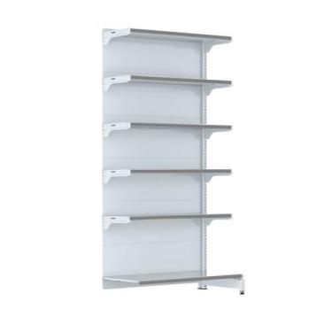 Imagem de Gondola Parede 202 FIT Farmacia Continu 6 Bd Branco Pe Cinza - Amapá