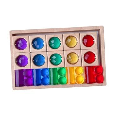 Imagem de Dynwave Conjunto de blocos de arco-íris, brinquedos sensoriais, meias de Natal, brinquedos empilháveis, educativos de aprendizagem para crianças, meninos e