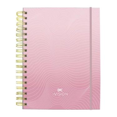 Imagem de DAC - Caderno Smart Universitário Com 80 folhas Reposicionáveis (90g) Vision Rosa - Fechamento em Elástico