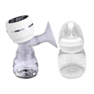 Imagem de Bomba Extratora de Leite Materno Elétrica Silenciosa Portátil Recarregável USB 180ml Livre de BPA (Branco)