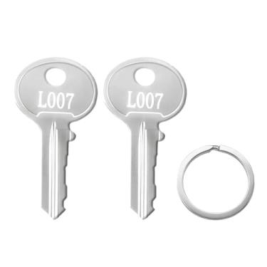 Imagem de INTHVKIL Chaves de substituição de armário de arquivo L007 (2 peças) para chaves de armário de arquivos Hon/Hudson/Fire King/Chicago pré-cortadas para o código L007