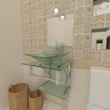 Imagem de Gabinete de Vidro 45cm para banheiro  Bielorrússia - EKASA, Incolor