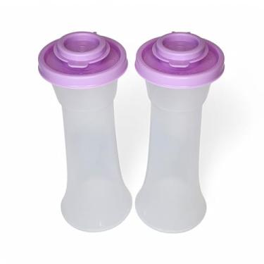 Imagem de Tupperware Saleiro e pimenteiro grande ampulheta rosa lilás